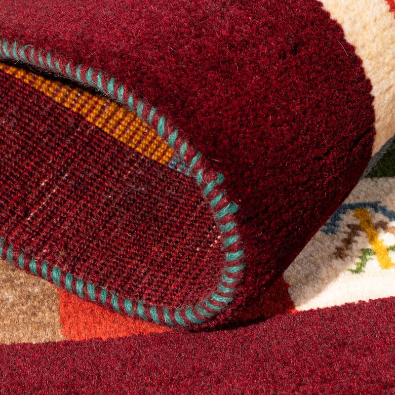 Gabbeh-tæppe - Persisk - 88 x 61 cm - flerfarvet