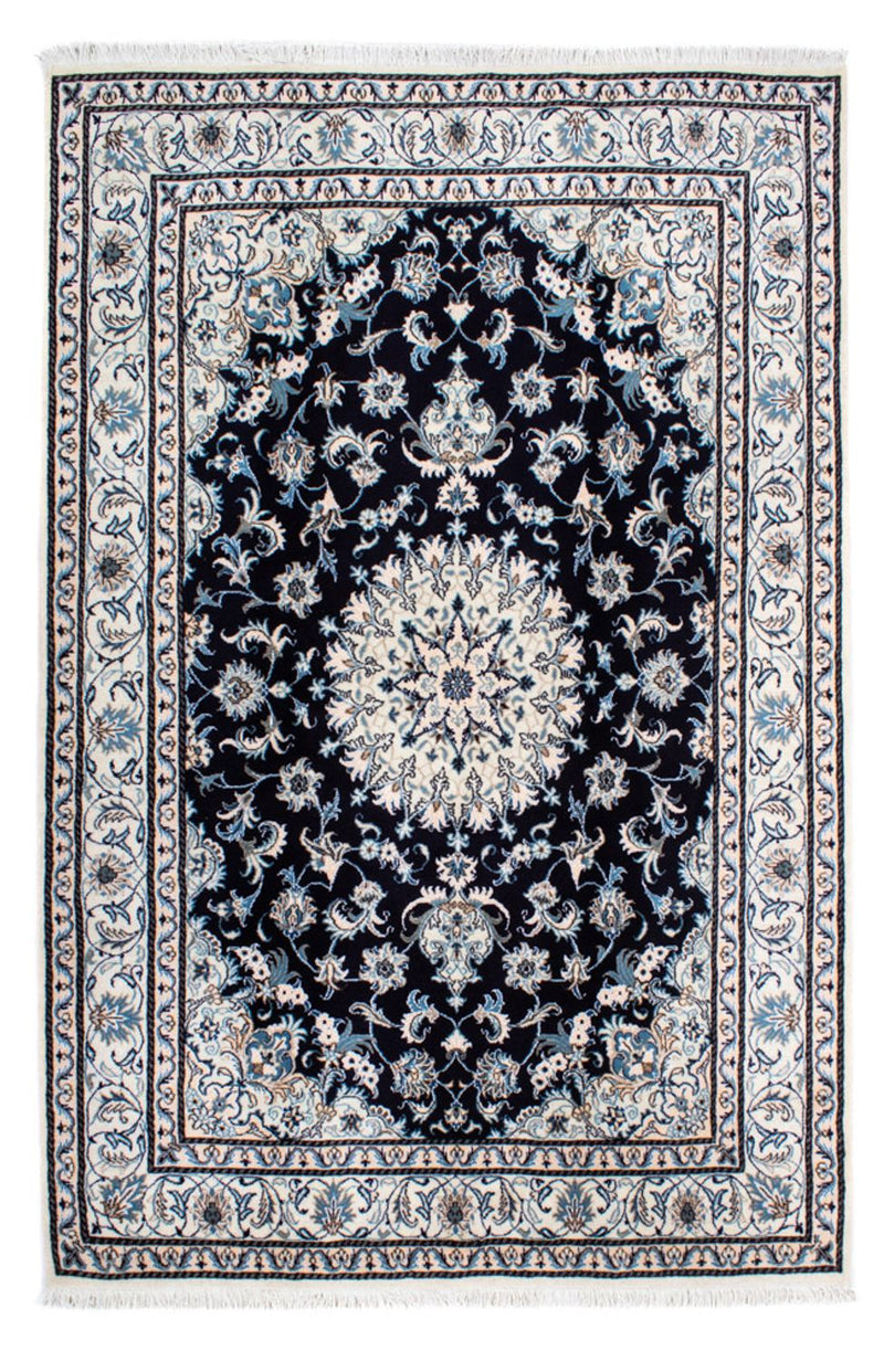 Persisk tæppe - Nain - 239 x 166 cm - mørkeblå
