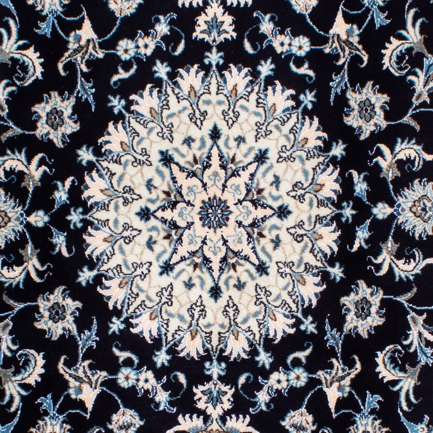 Persisk tæppe - Nain - 239 x 166 cm - mørkeblå