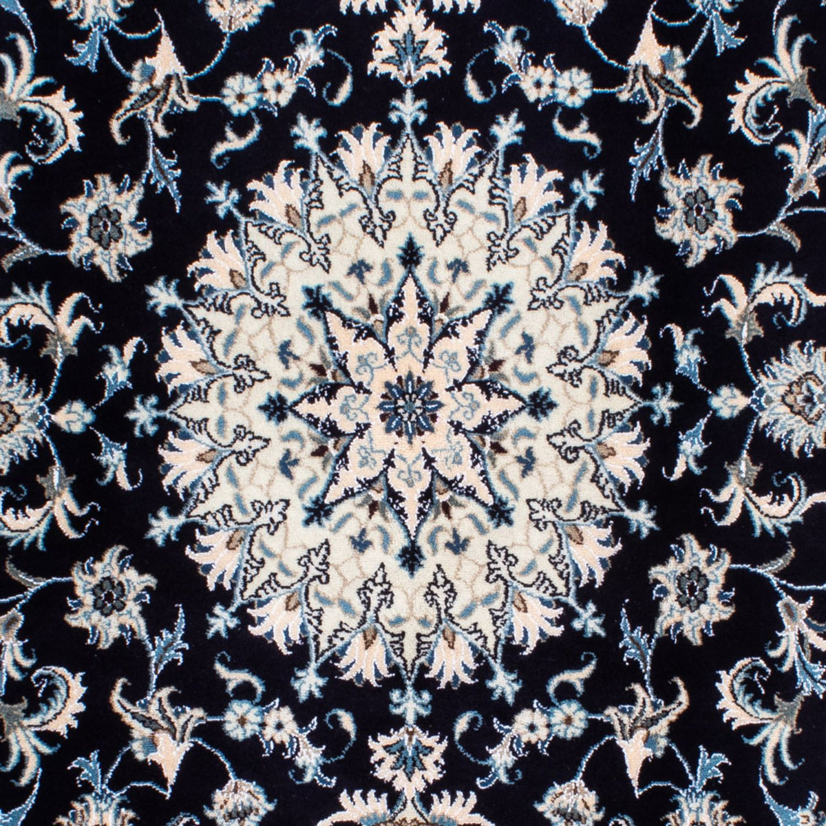 Persisk tæppe - Nain - 239 x 166 cm - mørkeblå