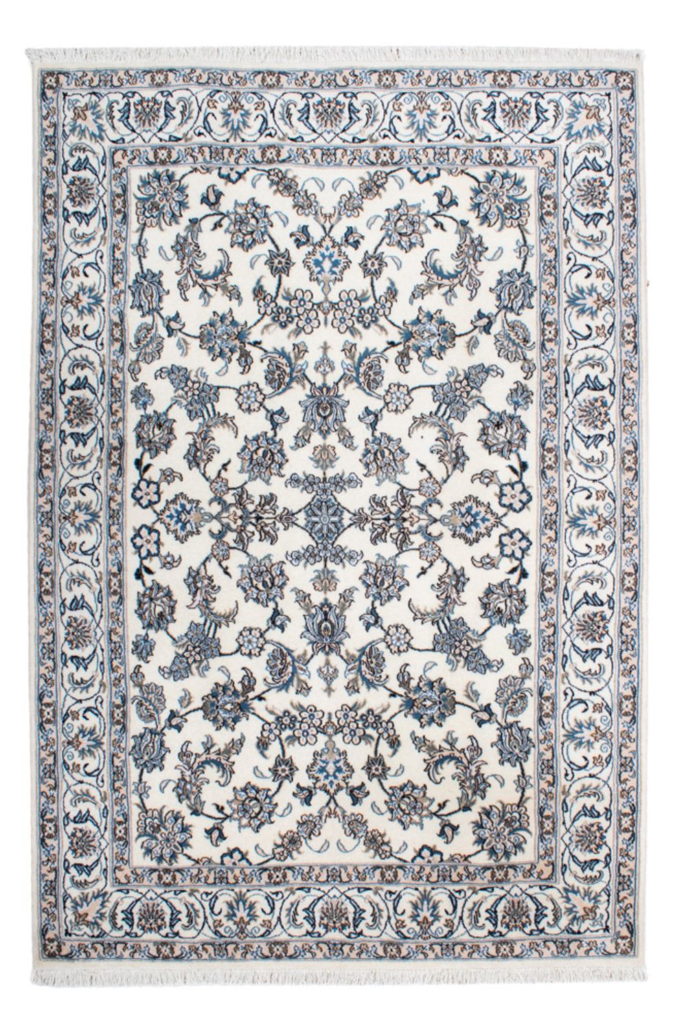 Persisk tæppe - Nain - 243 x 166 cm - creme