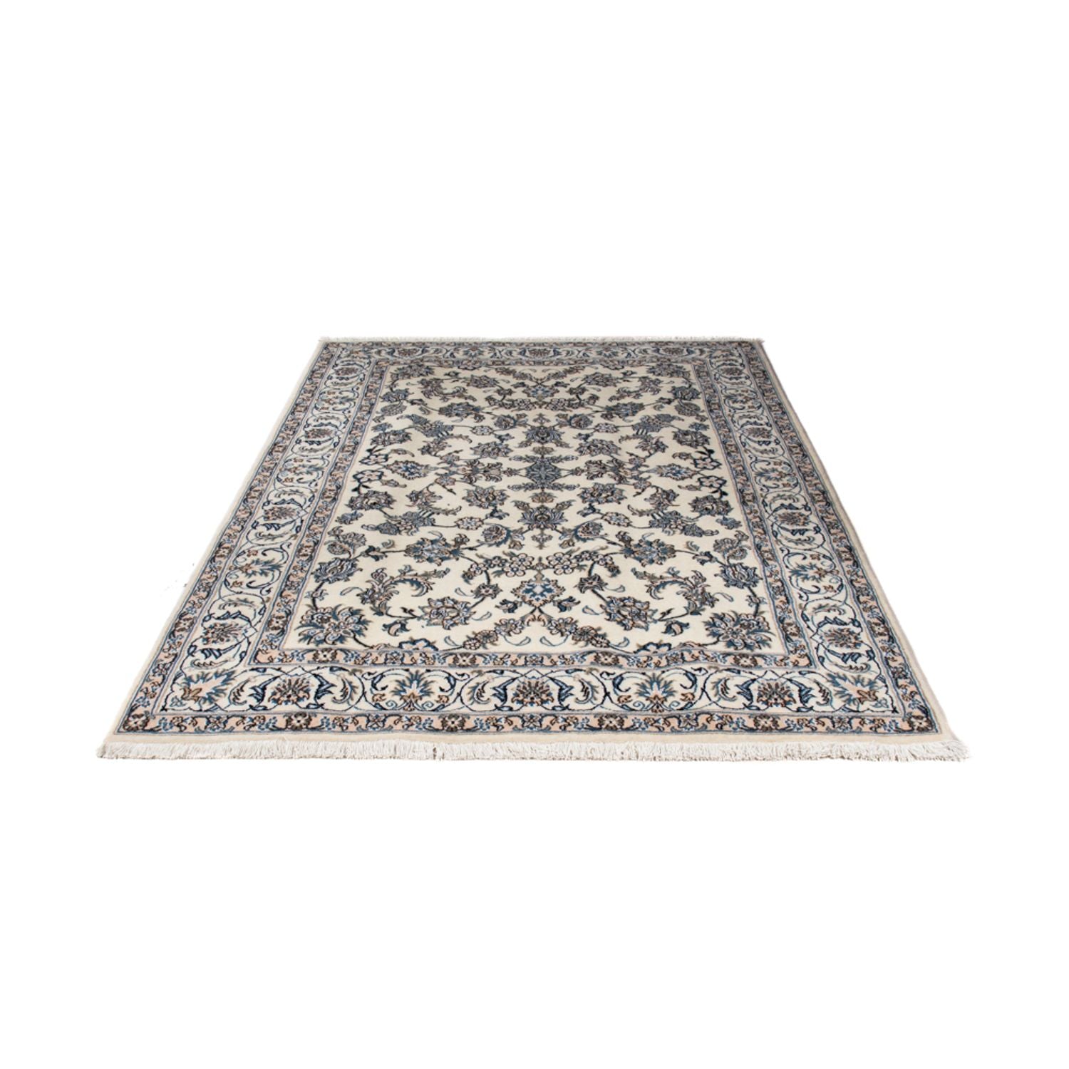 Persisk tæppe - Nain - 243 x 166 cm - creme