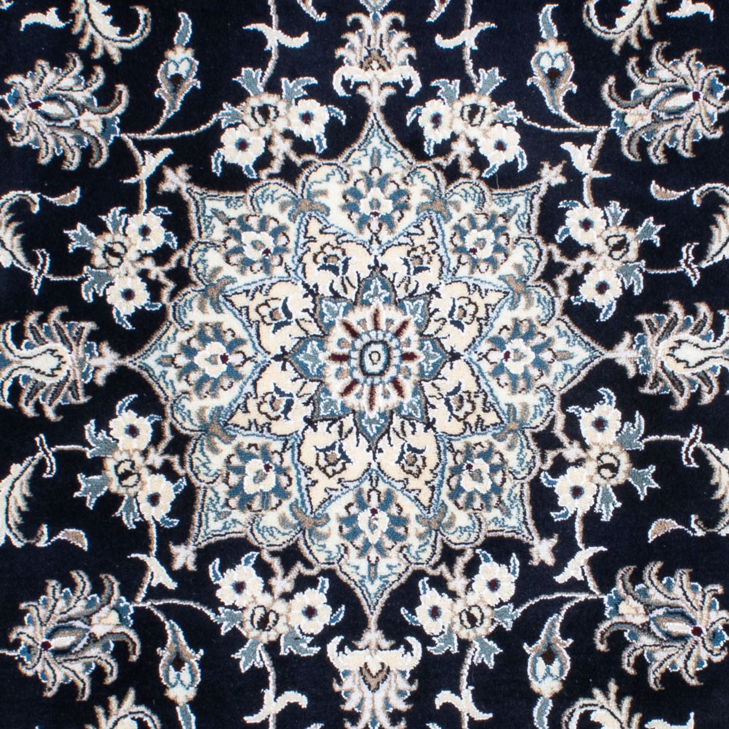 Persisk tæppe - Nain - 236 x 168 cm - mørkeblå