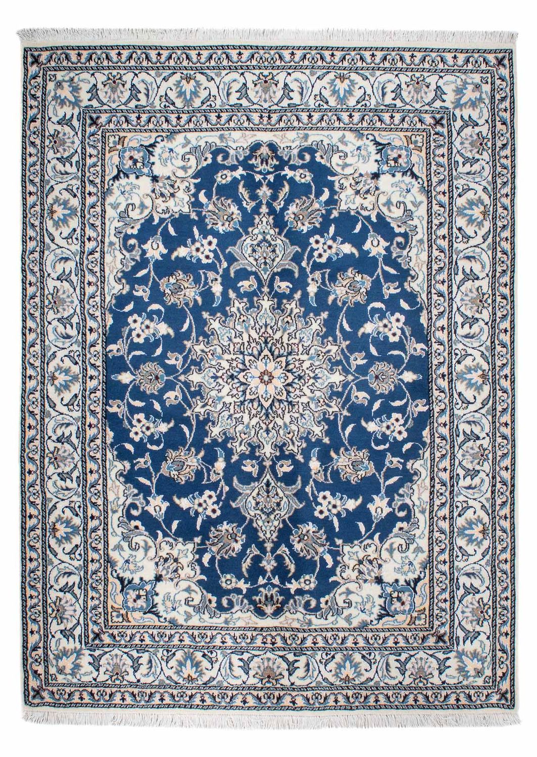 Persisk tæppe - Nain - 200 x 145 cm - blå