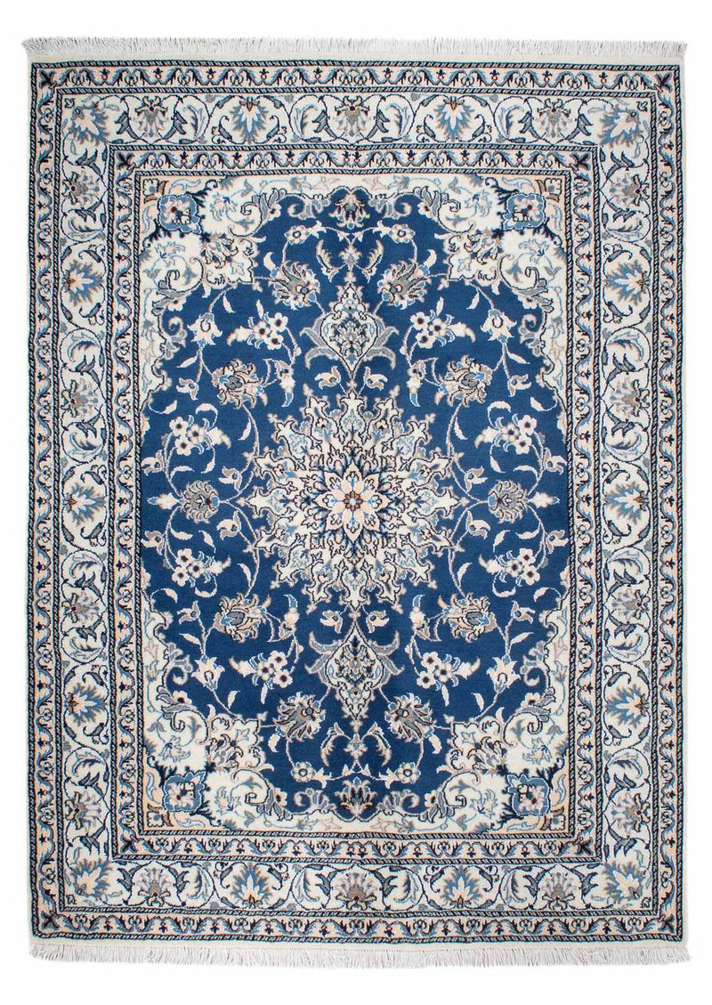 Persisk tæppe - Nain - 200 x 145 cm - blå