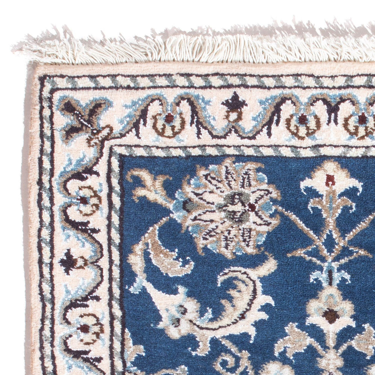 Persisk tæppe - Nain - 90 x 60 cm - blå
