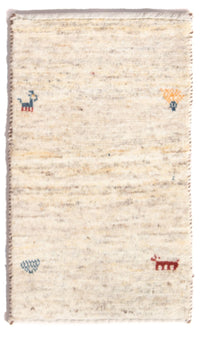 Gabbeh-tæppe - Persisk - 60 x 40 cm - creme