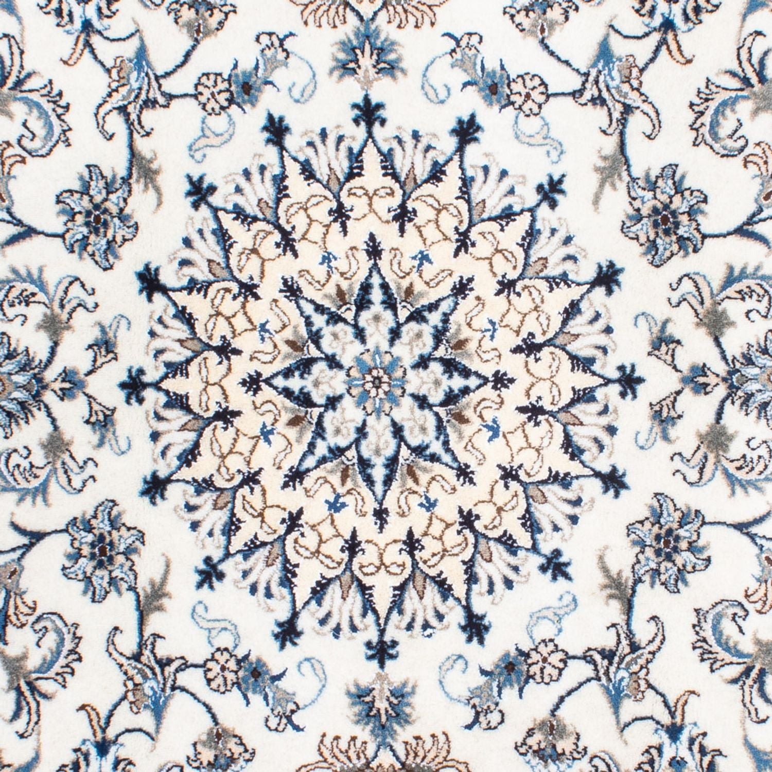 Persisk tæppe - Nain - 253 x 168 cm - creme
