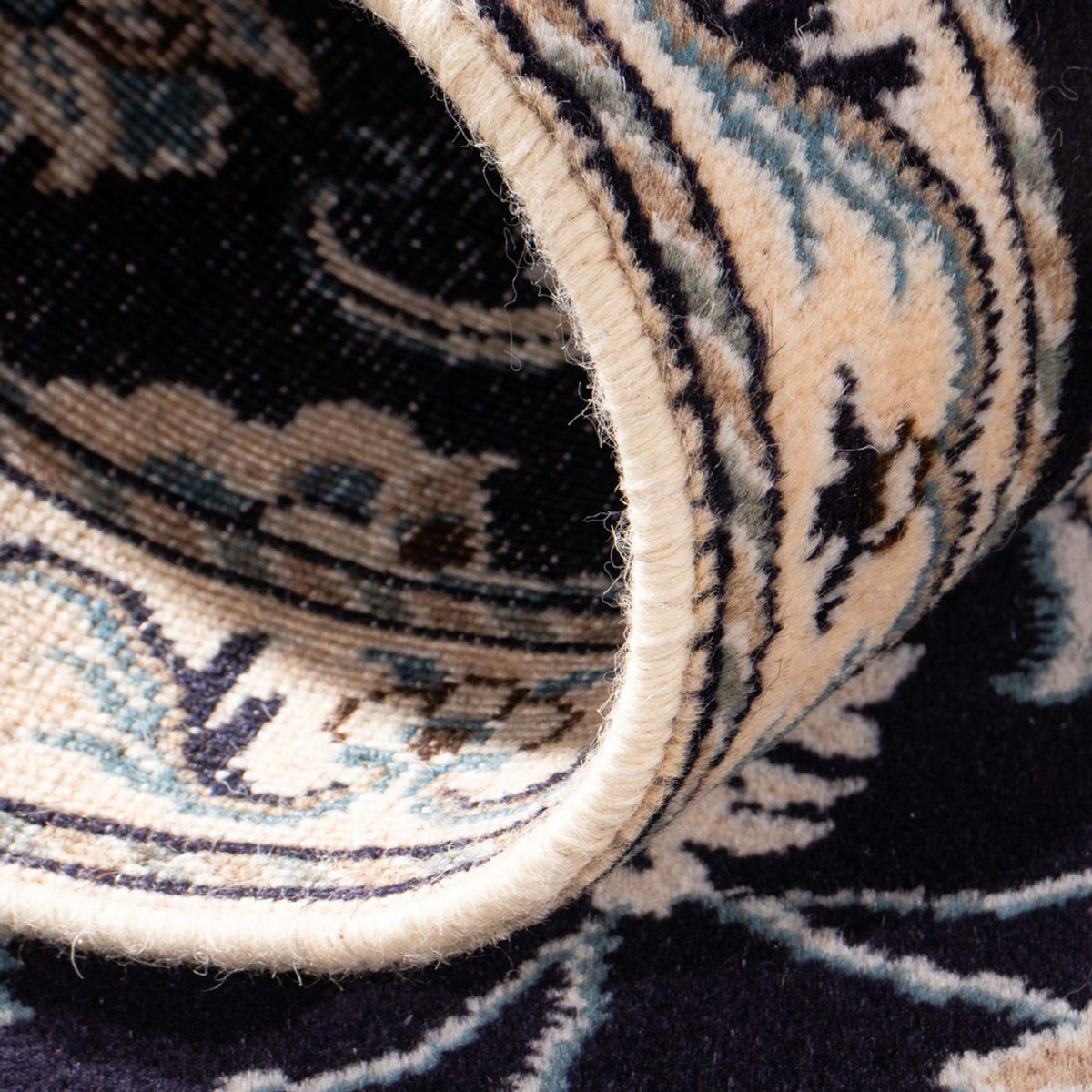 Persisk tæppe - Nain - 143 x 69 cm - mørkeblå