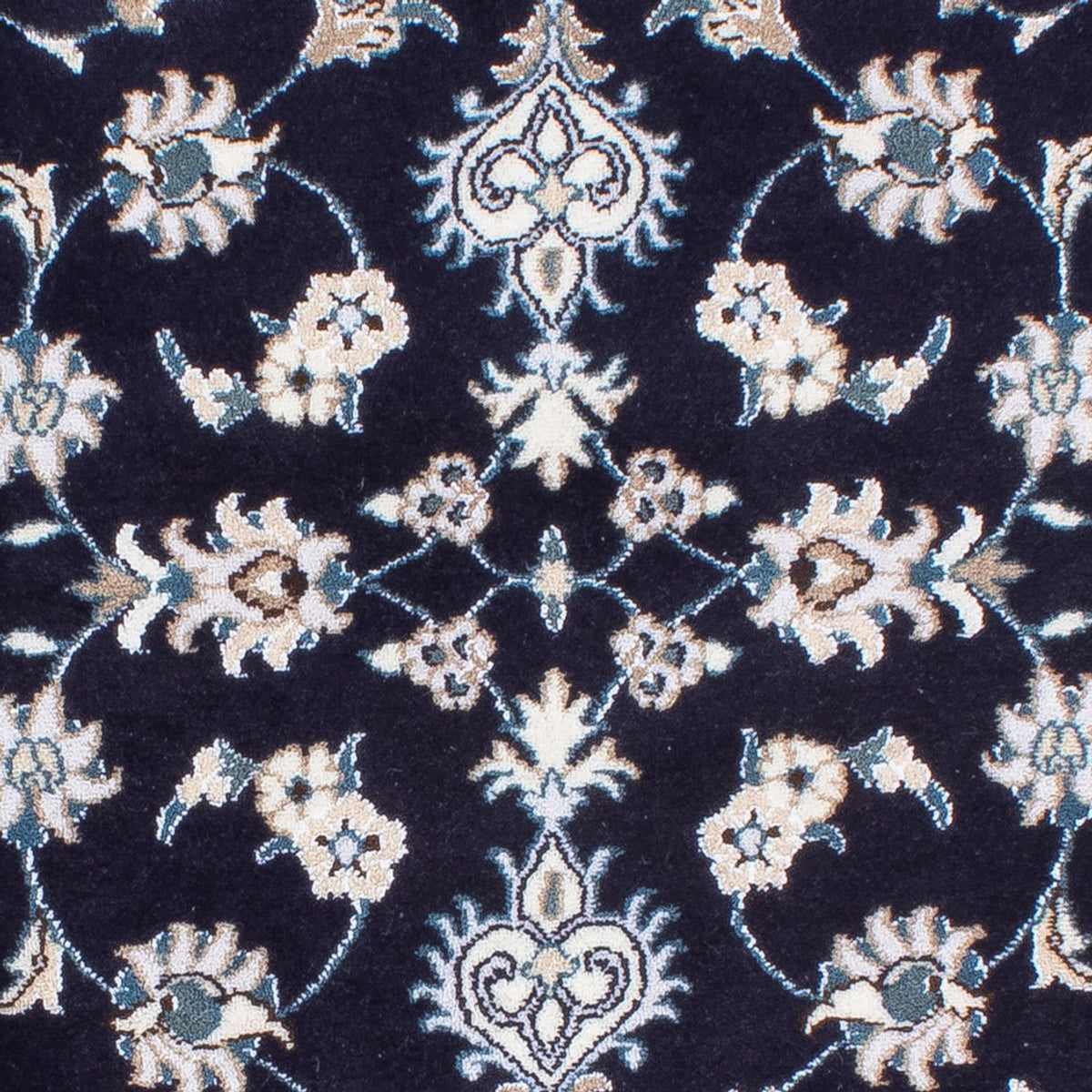 Løber Persisk tæppe - Nain - 202 x 78 cm - mørkeblå