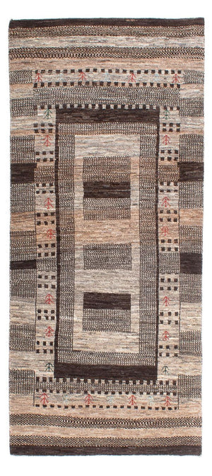 Løber Gabbeh Tæppe - Loribaft Persisk - 197 x 82 cm - natur