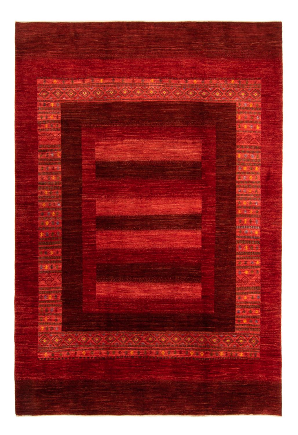 Gabbeh Tæppe - Loribaft Persisk - 286 x 204 cm - rød