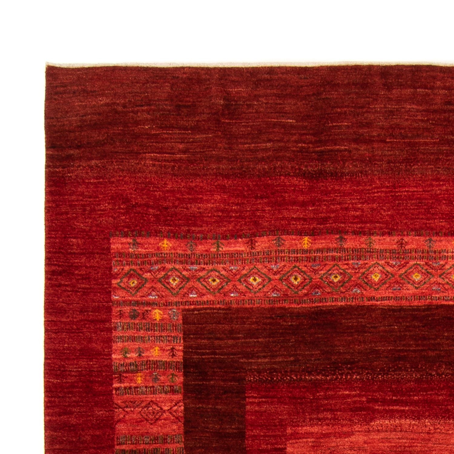 Gabbeh Tæppe - Loribaft Persisk - 286 x 204 cm - rød
