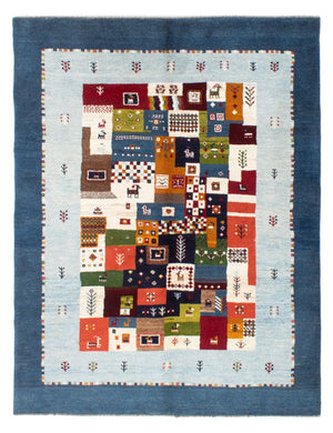 Gabbeh-tæppe - Persisk - 197 x 156 cm - blå