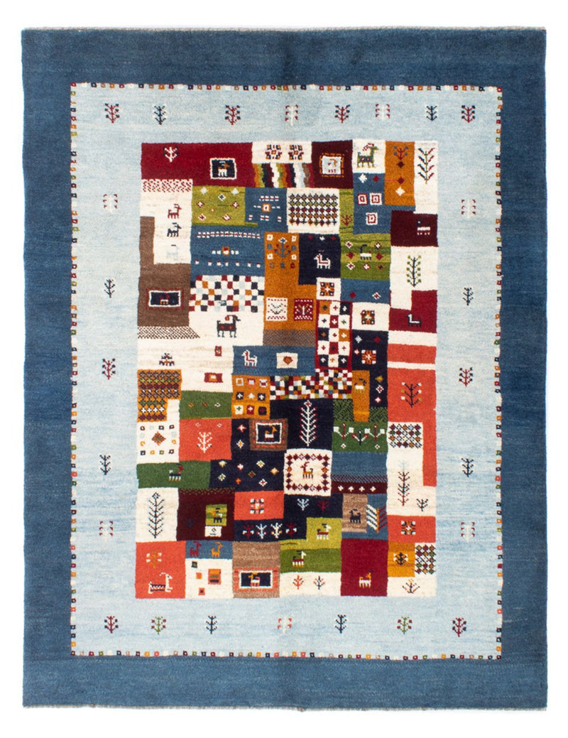 Gabbeh-tæppe - Persisk - 197 x 156 cm - blå