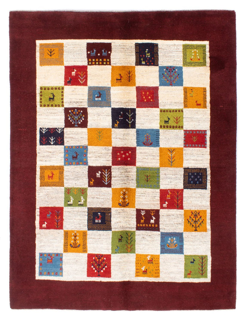 Gabbeh-tæppe - Persisk - 197 x 155 cm - flerfarvet