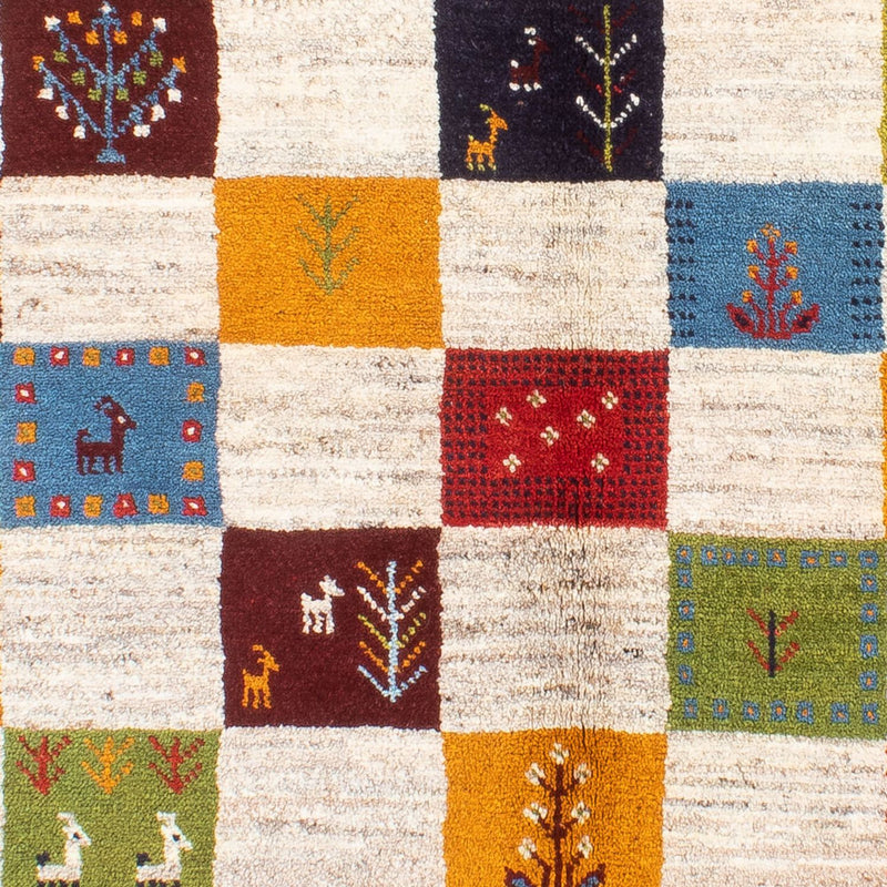Gabbeh-tæppe - Persisk - 197 x 155 cm - flerfarvet