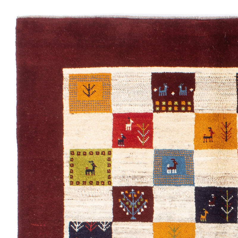 Gabbeh-tæppe - Persisk - 197 x 155 cm - flerfarvet