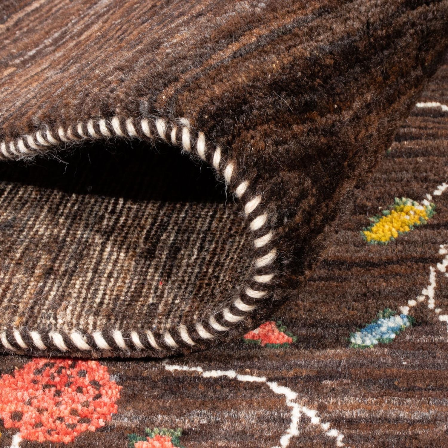 Gabbeh Tæppe - Loribaft Persisk - 260 x 172 cm - brun