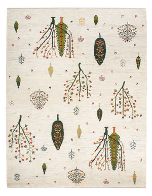 Gabbeh Tæppe - Loribaft Persisk - 198 x 155 cm - natur
