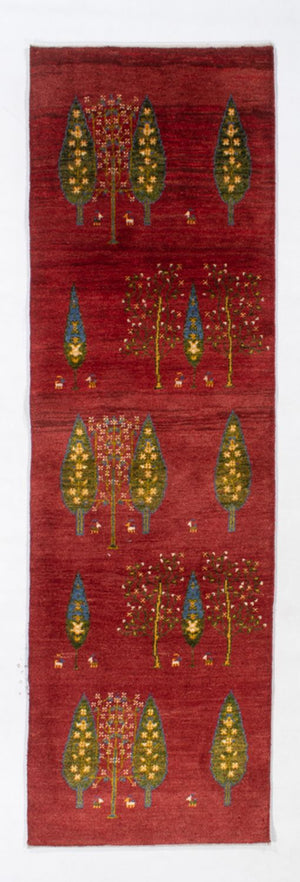 Løber Gabbeh-tæppe - Persisk - 240 x 70 cm - rød