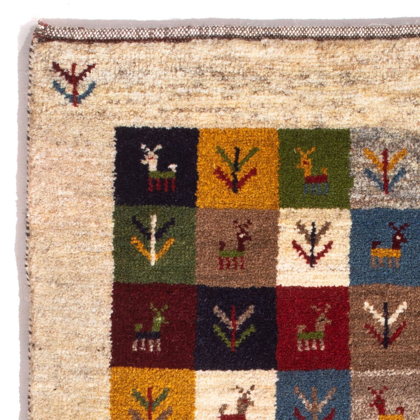 Persisk Gabbeh Tæppe 90x62cm - Perserteppich Wollteppich