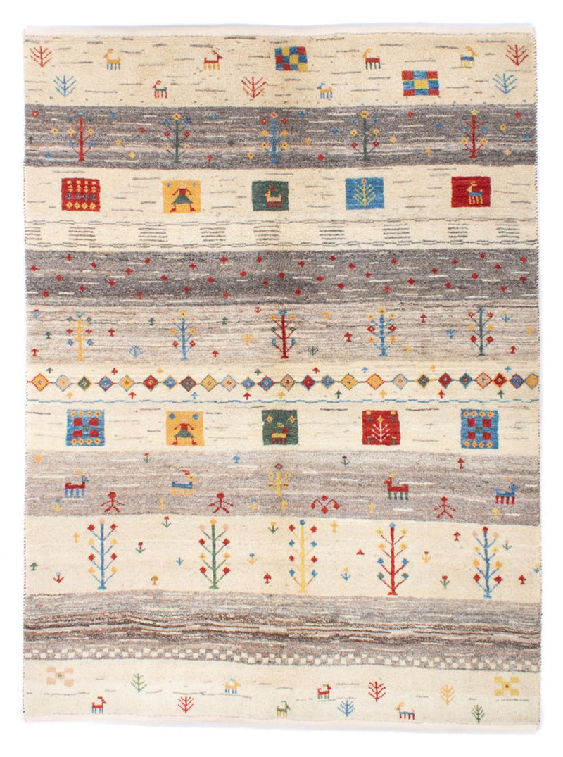 Gabbeh-tæppe - Persisk - 187 x 148 cm - natur