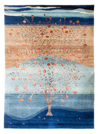 Designer tæppe - 260 x 188 cm - blå