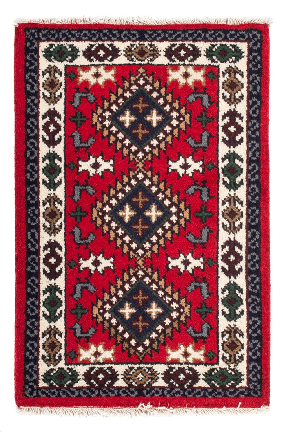 Orientalsk tæppe - 90 x 60 cm - rød