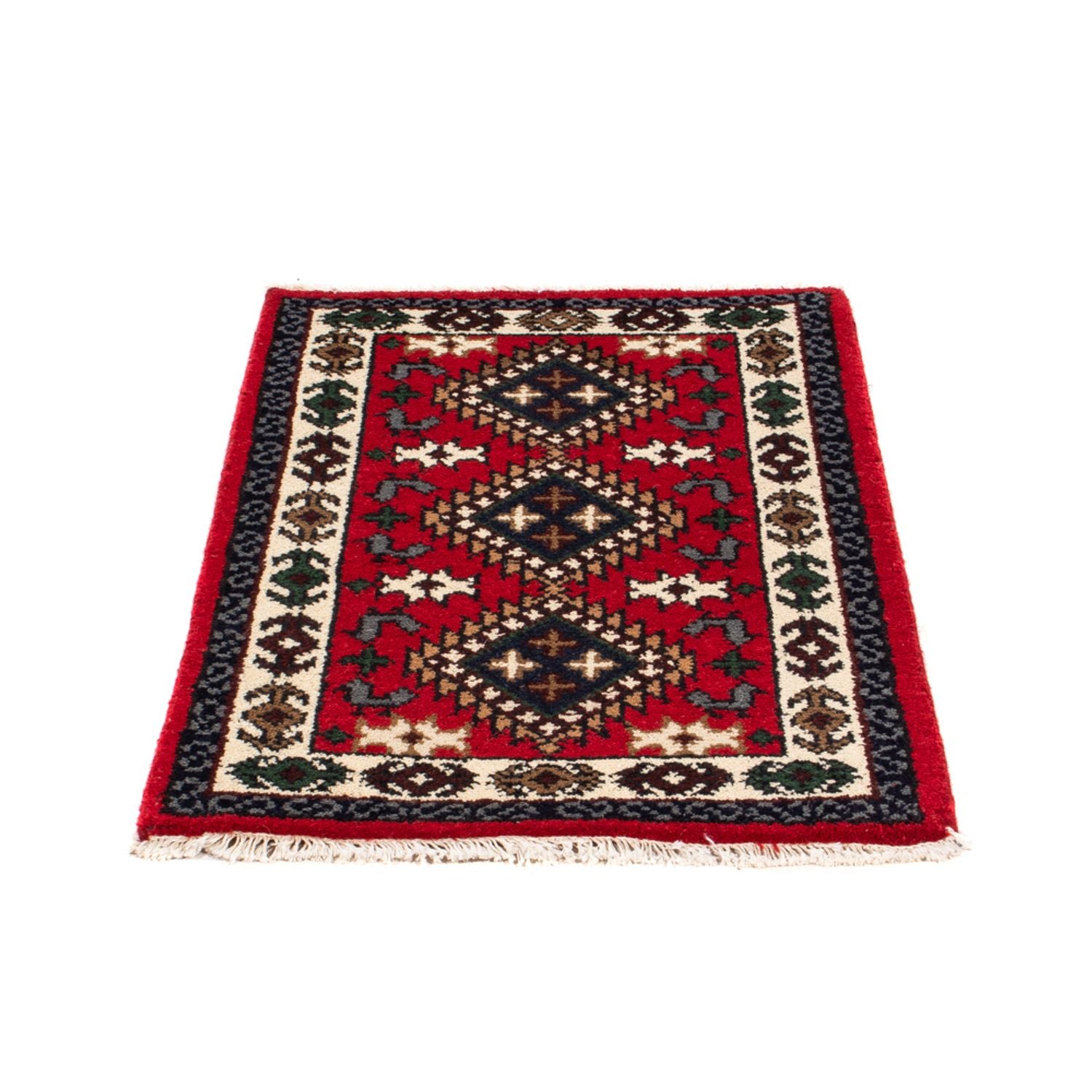 Orientalsk tæppe - 90 x 60 cm - rød