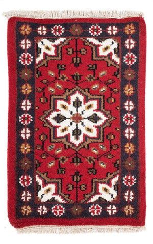 Orientalsk tæppe - 90 x 60 cm - rød