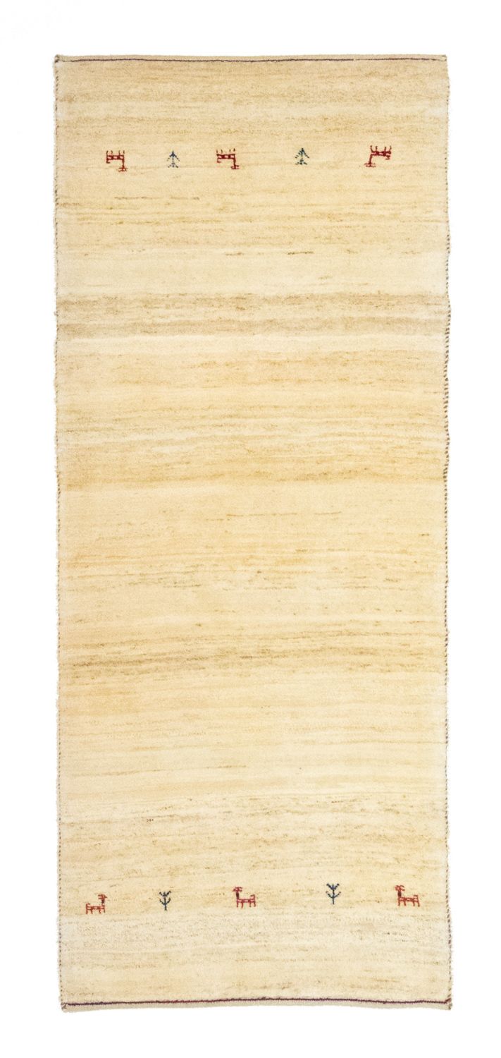 Løber Gabbeh-tæppe - Persisk - 215 x 75 cm - beige