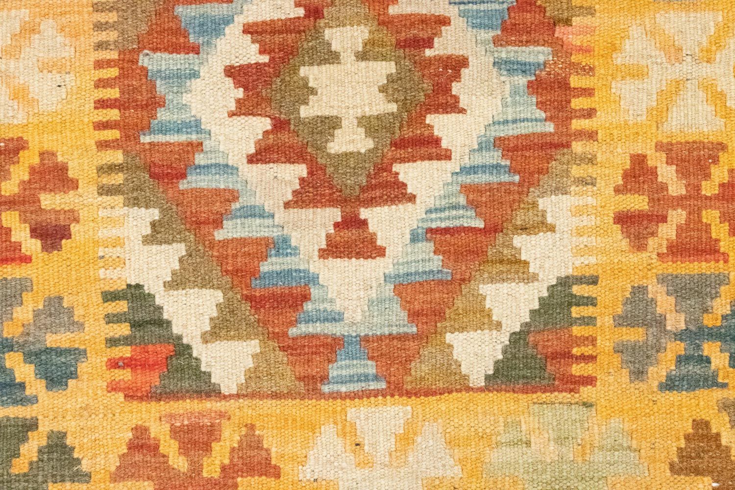 Løber Kelim-tæppe - orientalsk - 390 x 85 cm - brun
