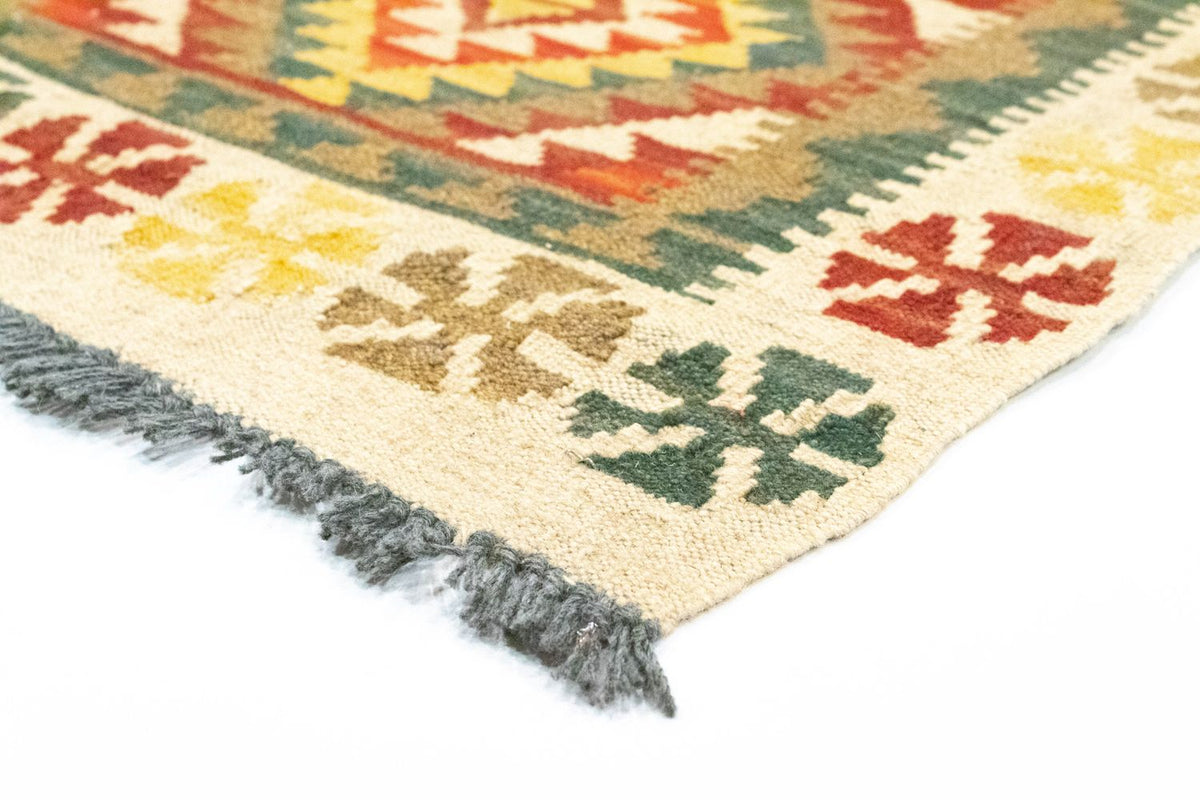 Kelim-tæppe - orientalsk - 90 x 60 cm - grøn