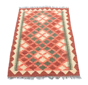 Kelim-tæppe - orientalsk - 90 x 60 cm - brun