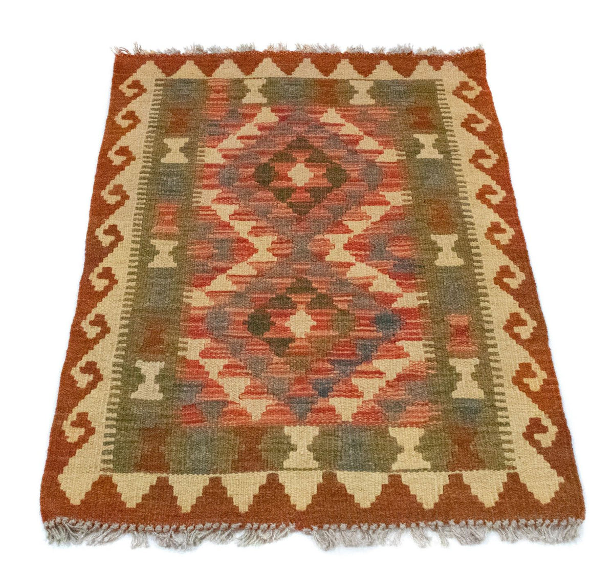 Kelim-tæppe - orientalsk - 90 x 60 cm - orange