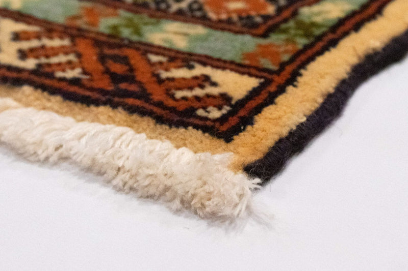Turkaman-tæppe - 93 x 63 cm - blå