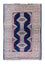 Turkaman-tæppe - 88 x 62 cm - blå