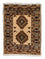 Turkaman-tæppe - 87 x 64 cm - blå
