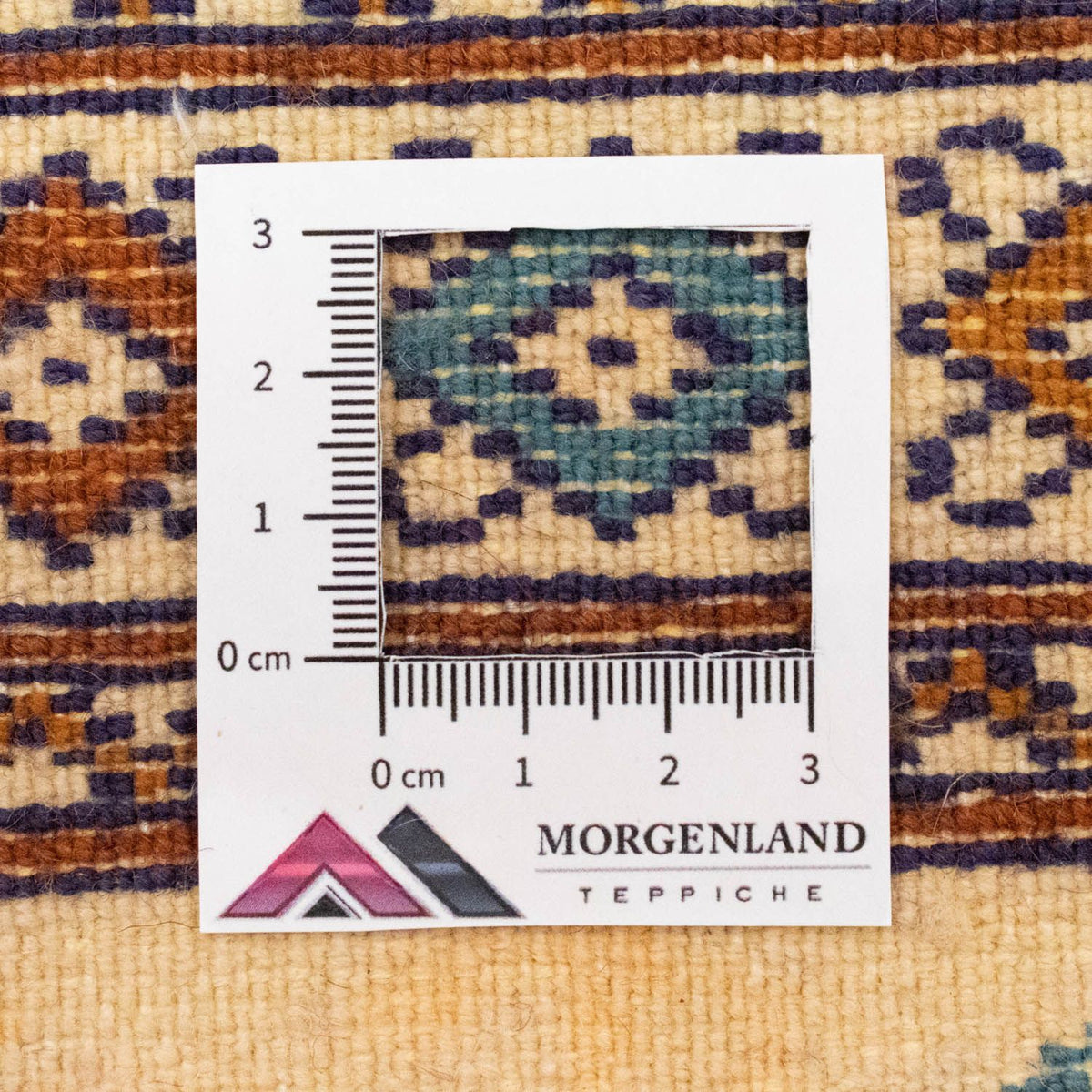 Turkaman-tæppe - 89 x 64 cm - blå