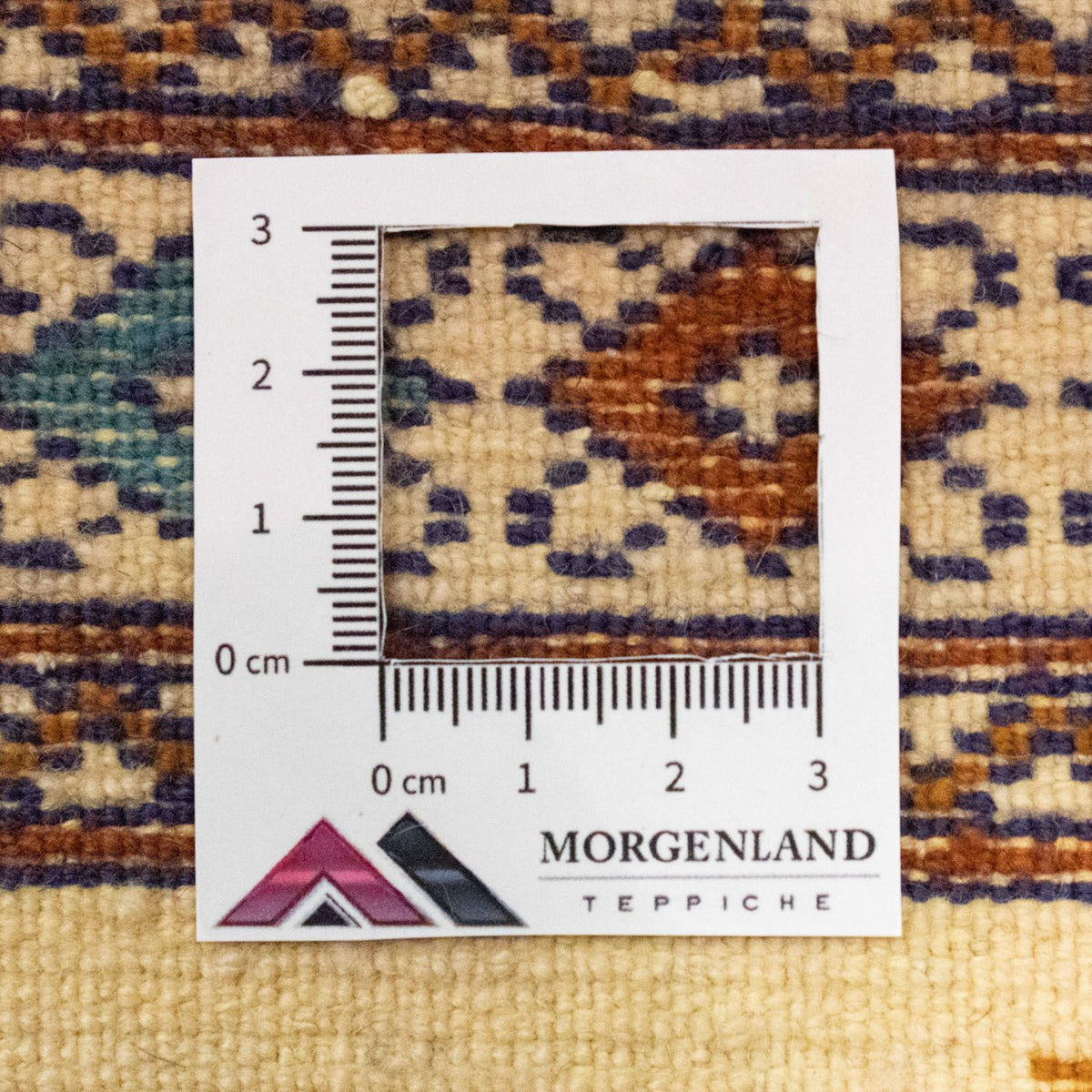 Turkaman-tæppe - 88 x 63 cm - beige