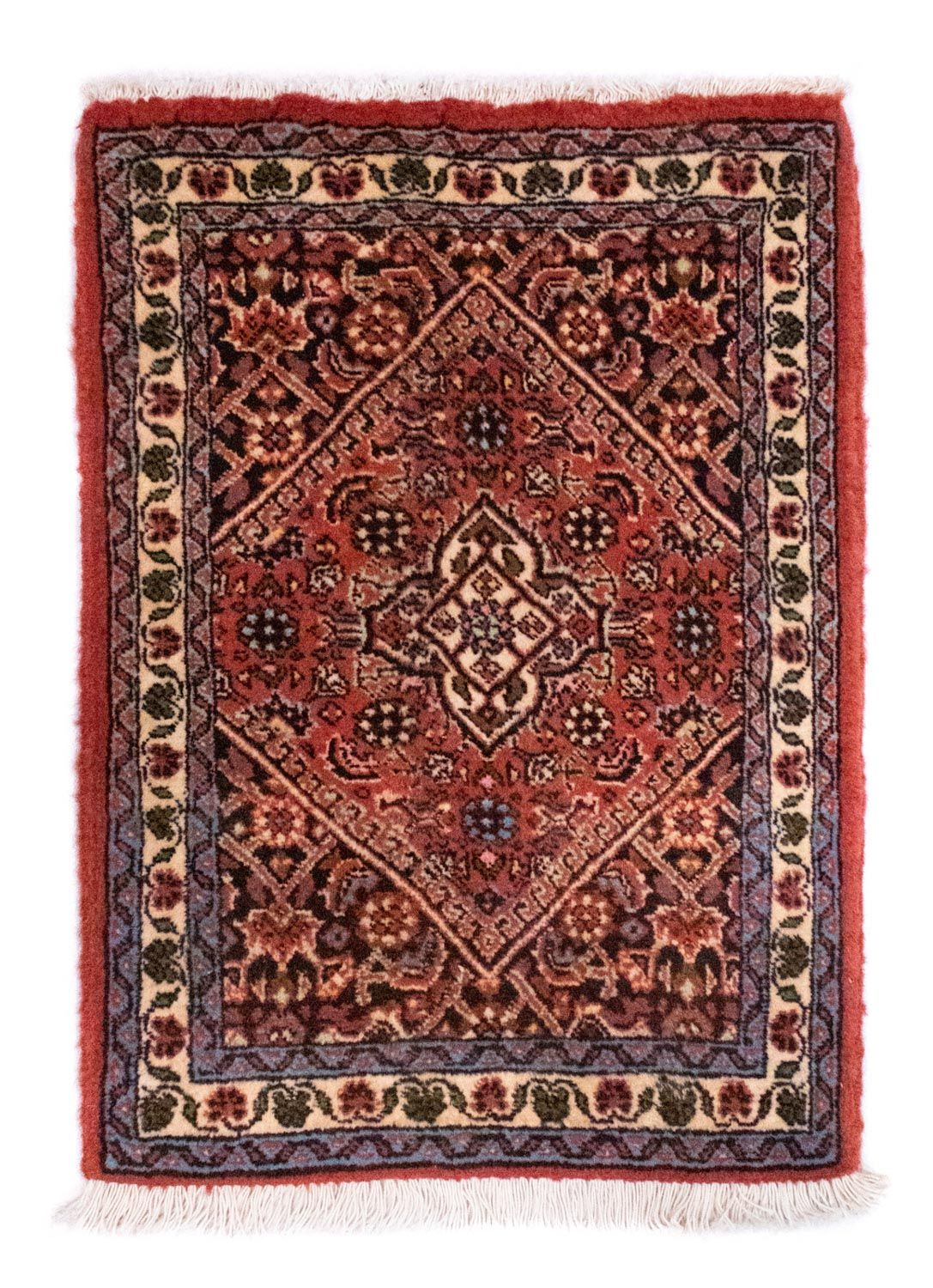 Persisk tæppe - Bijar - 60 x 40 cm - rød