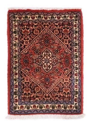 Persisk tæppe - Bijar - 60 x 40 cm - rød