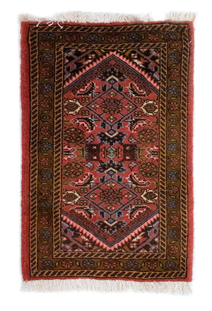 Persisk tæppe - Bijar - 60 x 40 cm - brun