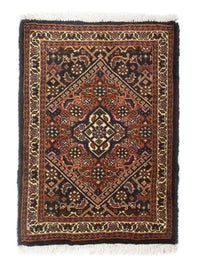 Persisk tæppe - Bijar - 60 x 40 cm - blå