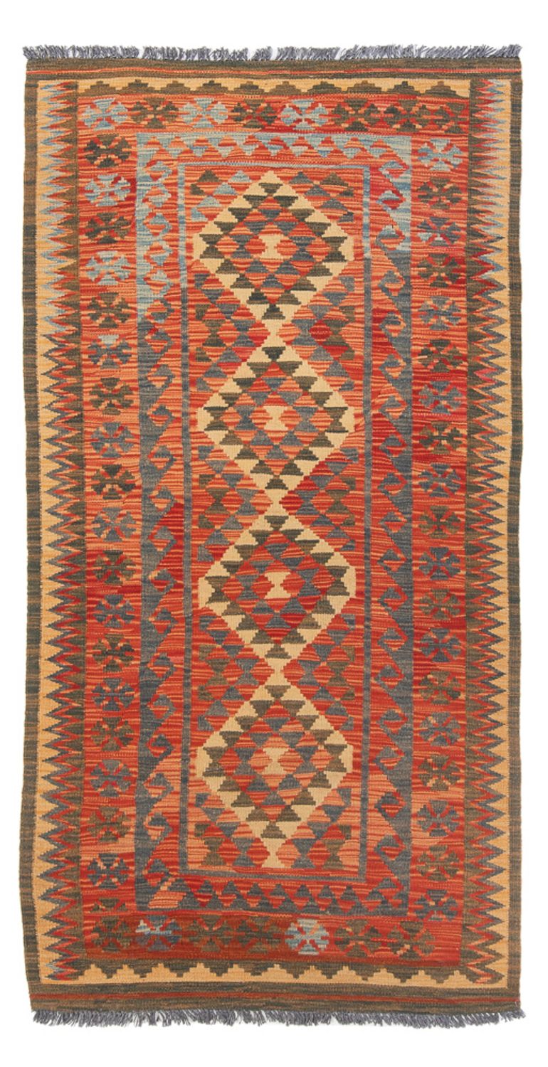 Løber Kelim Carpet - Splash - 206 x 98 cm - flerfarvet