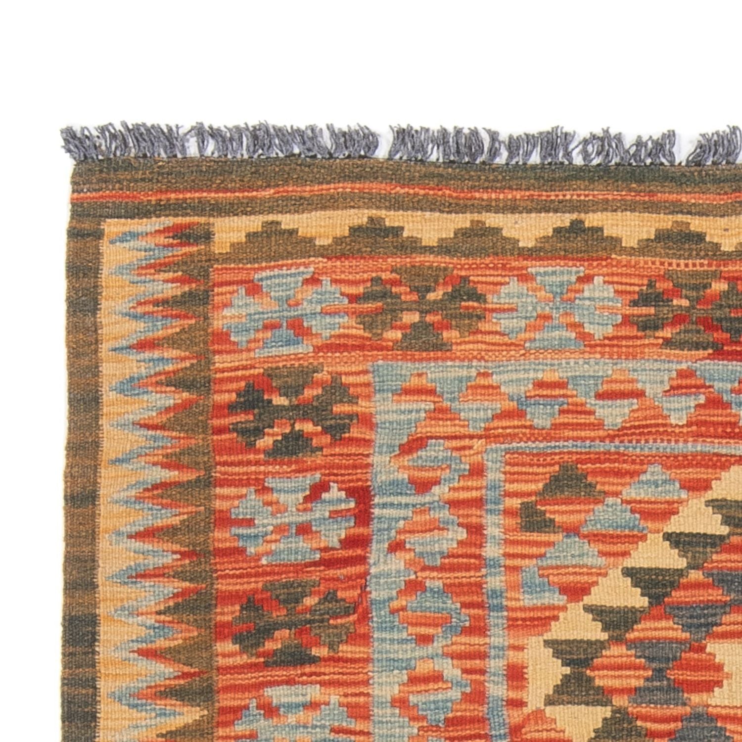 Løber Kelim Carpet - Splash - 206 x 98 cm - flerfarvet