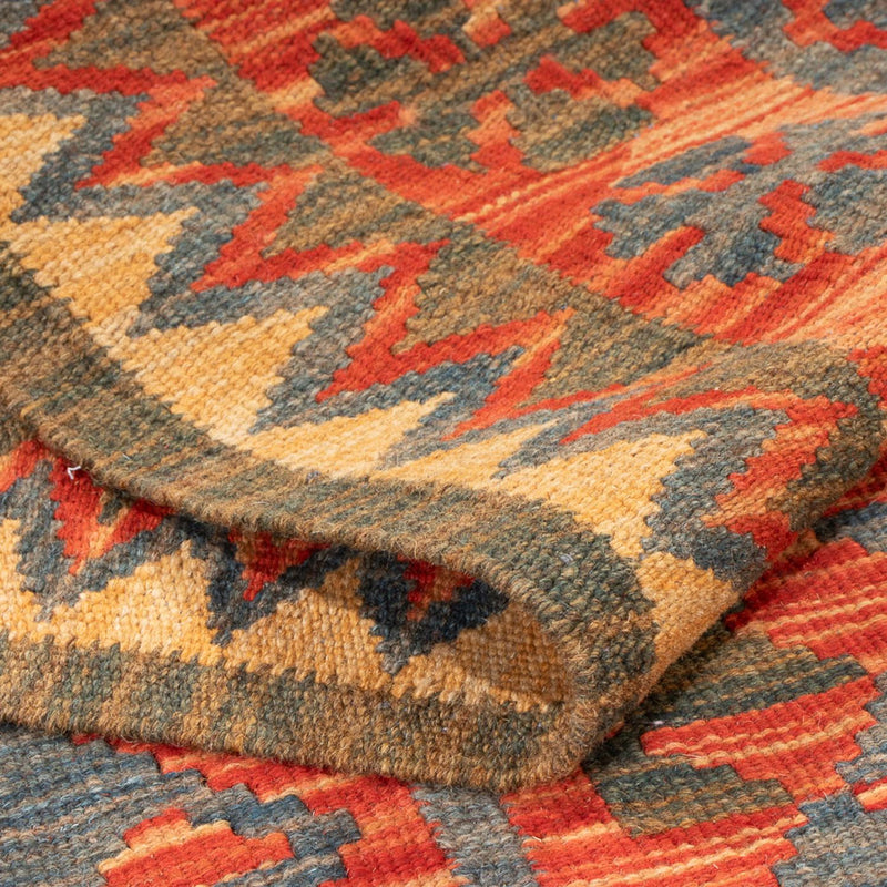 Løber Kelim Carpet - Splash - 206 x 98 cm - flerfarvet