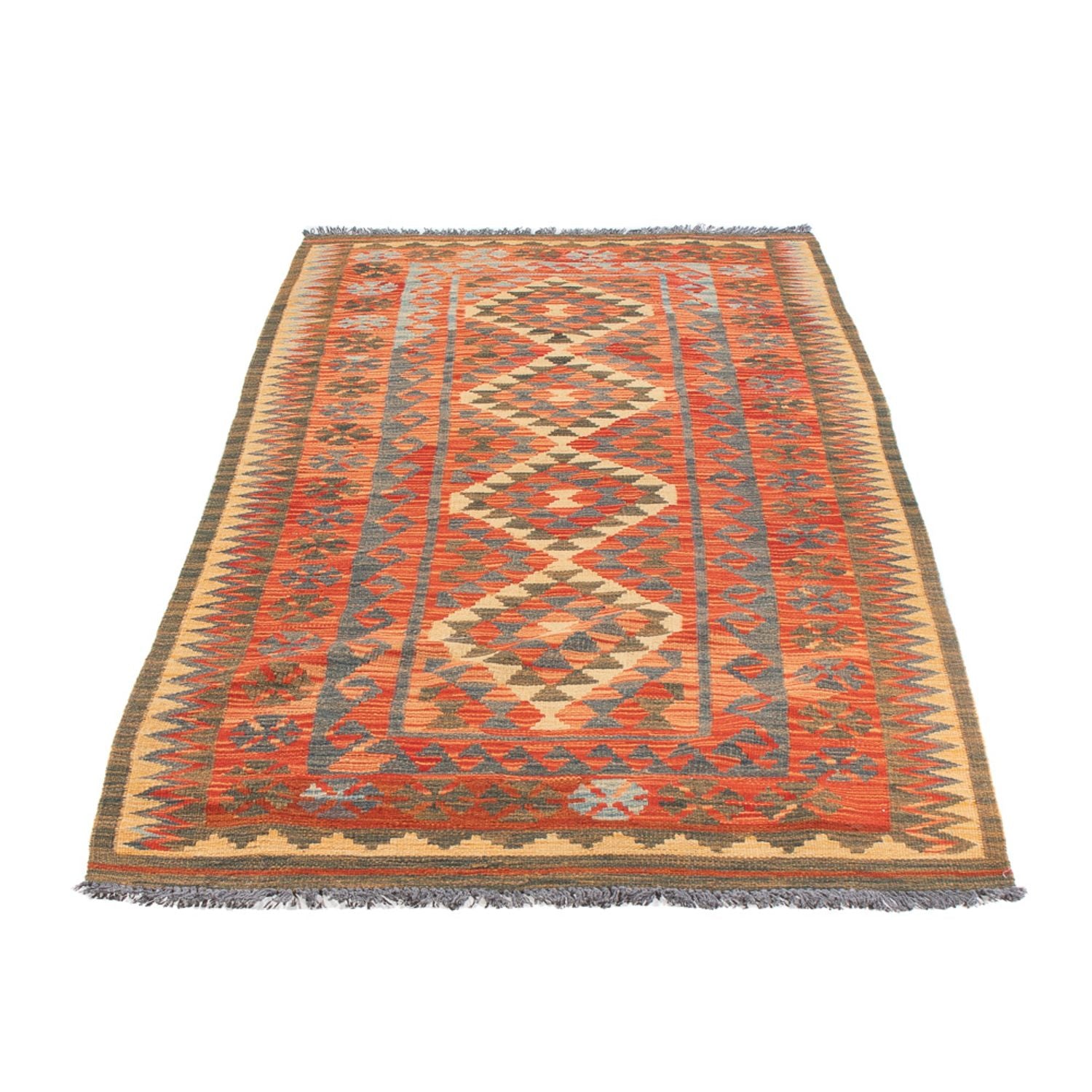 Løber Kelim Carpet - Splash - 206 x 98 cm - flerfarvet