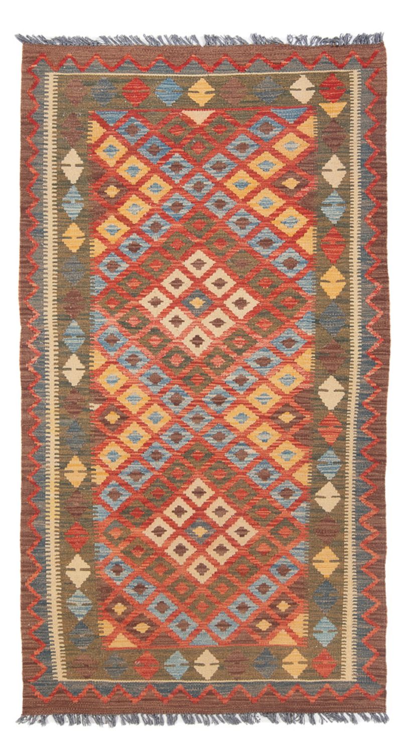 Løber Kelim Carpet - Splash - 207 x 101 cm - flerfarvet